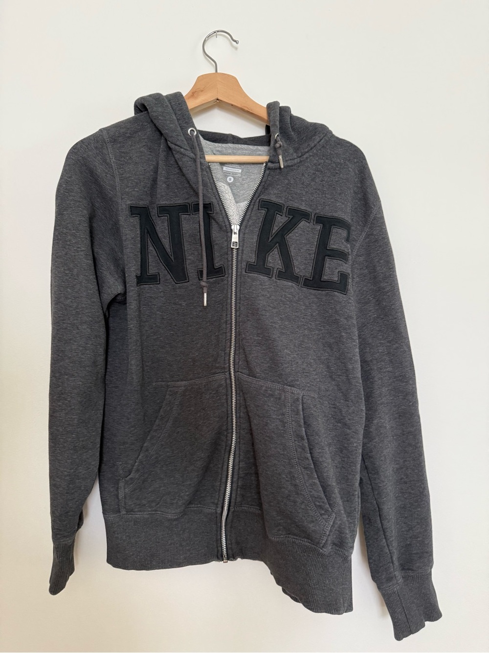 Nike Charcoal Gray Full-Zip Hooded Sweatshirt